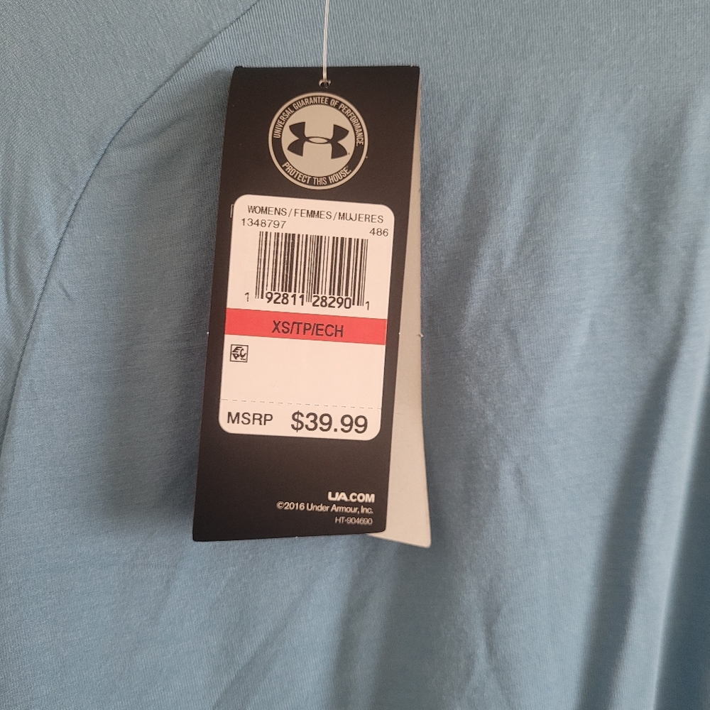Under Armour | Women's Blue Whisperlight Open Back NEW - Picture 3 of 10